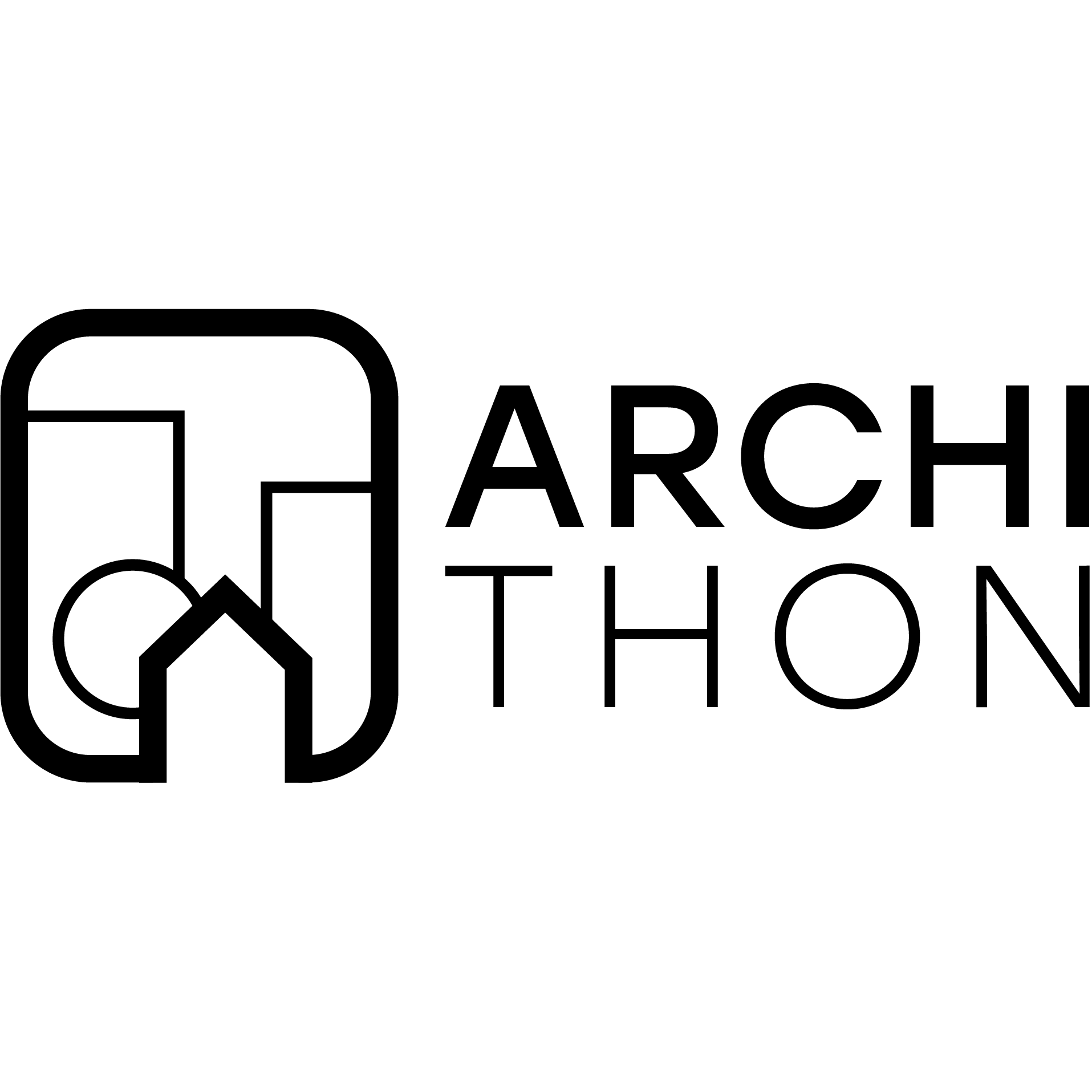 logo archithon poziom czarne